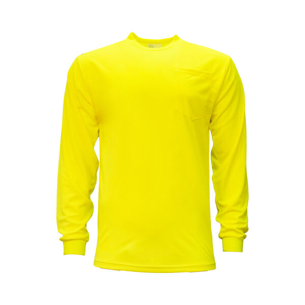 Performance Poly Long Sleeve Pocketed Enhanced Vis Tee Thumbnail