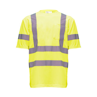 Class 3 Hi Vis Performance Poly Short Sleeve Pocket Tee Thumbnail