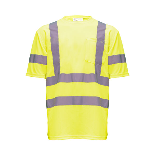 Class 3 Hi Vis Performance Poly Short Sleeve Pocket Tee Thumbnail